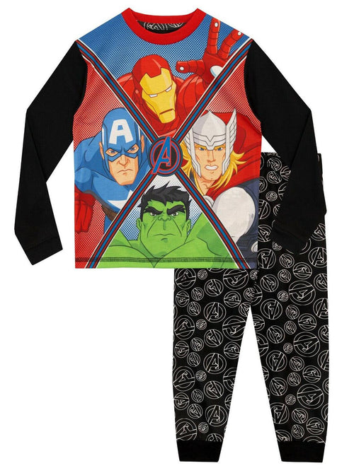 Boys Avengers Quarter Black Character Pyjamas