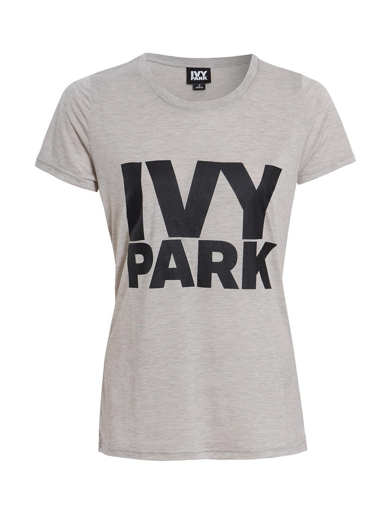 Ex Ivy Park Grey Logo Viscose T-Shirt