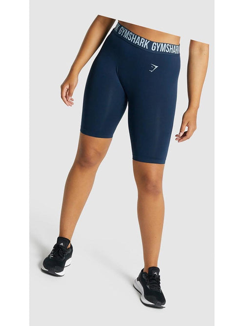 Ladies Gymshark Navy Logo Cycling Shorts