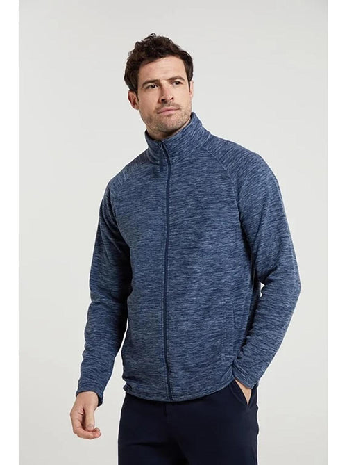 Snowdon Mens Marl Effect Zip Fleece Jacket