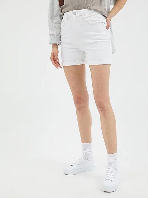 Womens White Denim Summer Shorts
