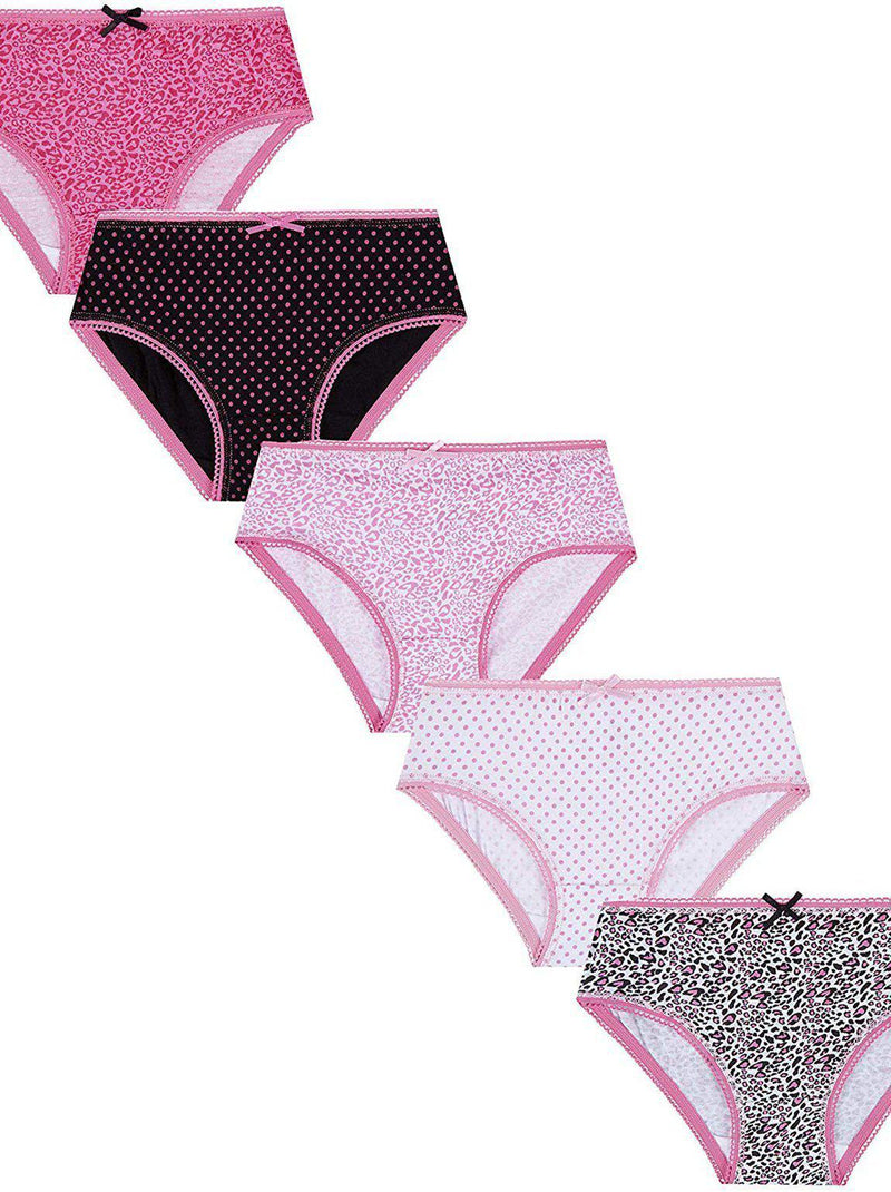 5 Pack Girls Novelty Underwear Briefs