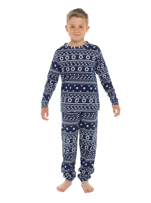 Boys Family Christmas Jersey Pyjamas