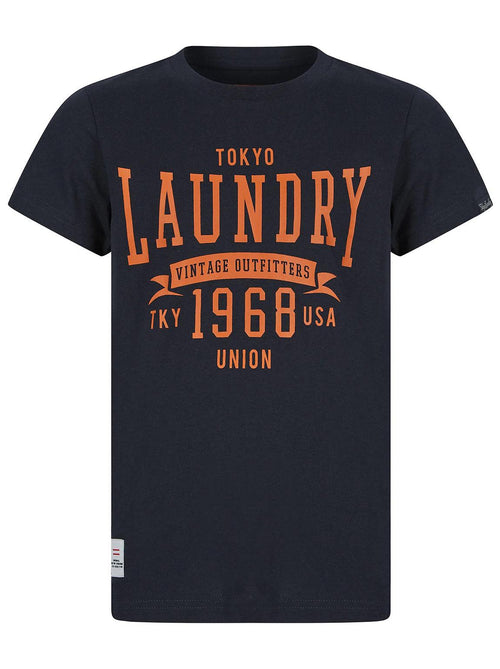 Boys Jersey 1968 Vintage USA T-Shirt Navy