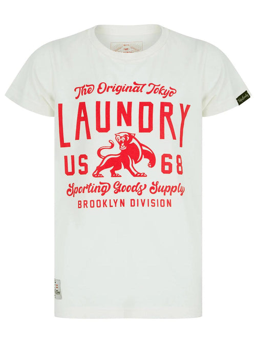 Boys Jersey Panther US 68 Vintage T-Shirt White