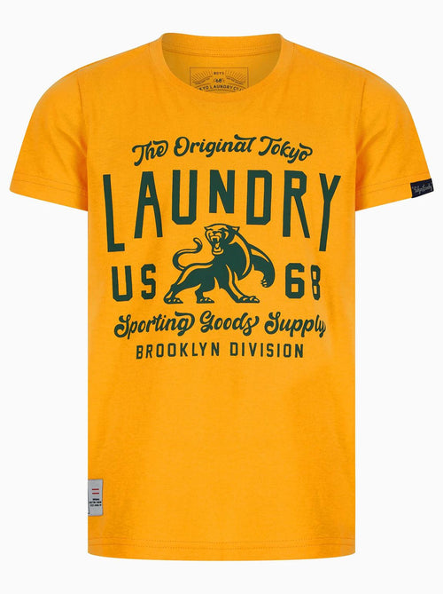 Boys Jersey Panther US 68 Vintage T-Shirt Yellow
