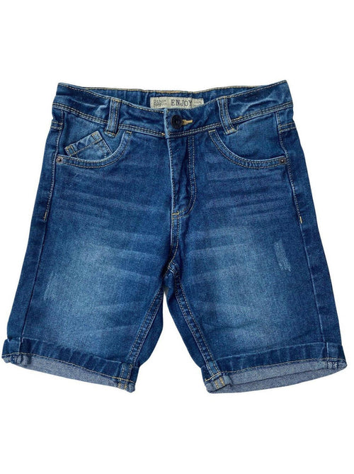 Boys Mid Blue Denim Shorts