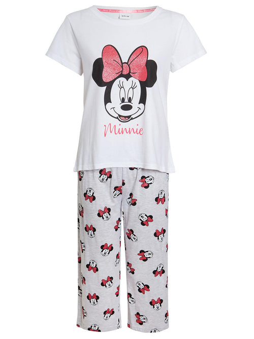 Disney Minnie Mouse Cropped Jersey Pyjamas