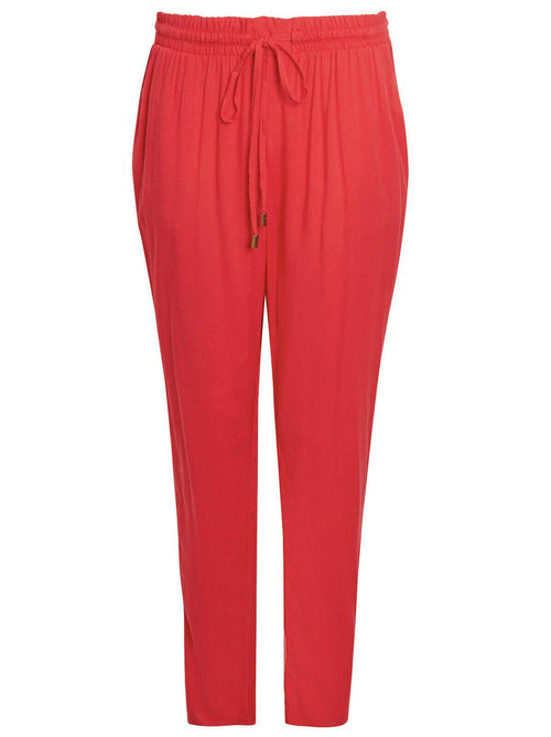 Ex Atmosphere Harem Viscose Trousers Red