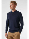 Ex Burton Long Sleeve Knitted Polo Navy