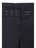 Ex C&A Belted Cotton Chinos Navy
