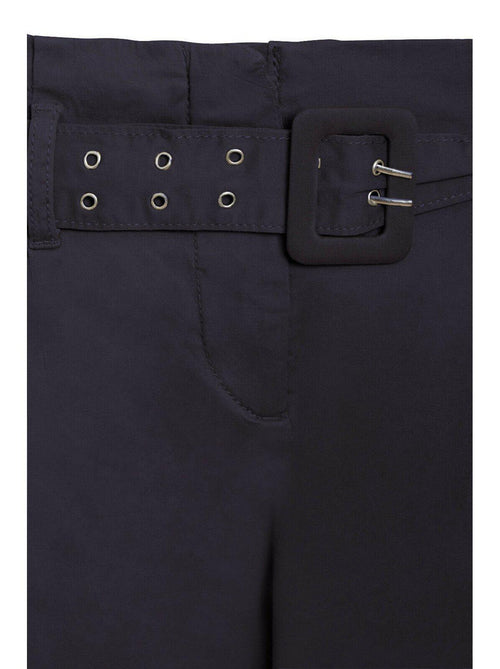 Ex C&A Belted Cotton Chinos Navy