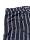 Ex M&S Striped Linen Trousers Black