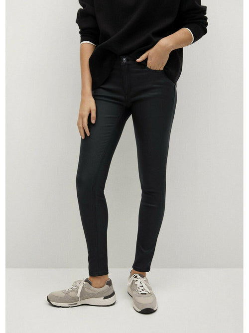 Ex Mango Leather Look Push Up Jeans