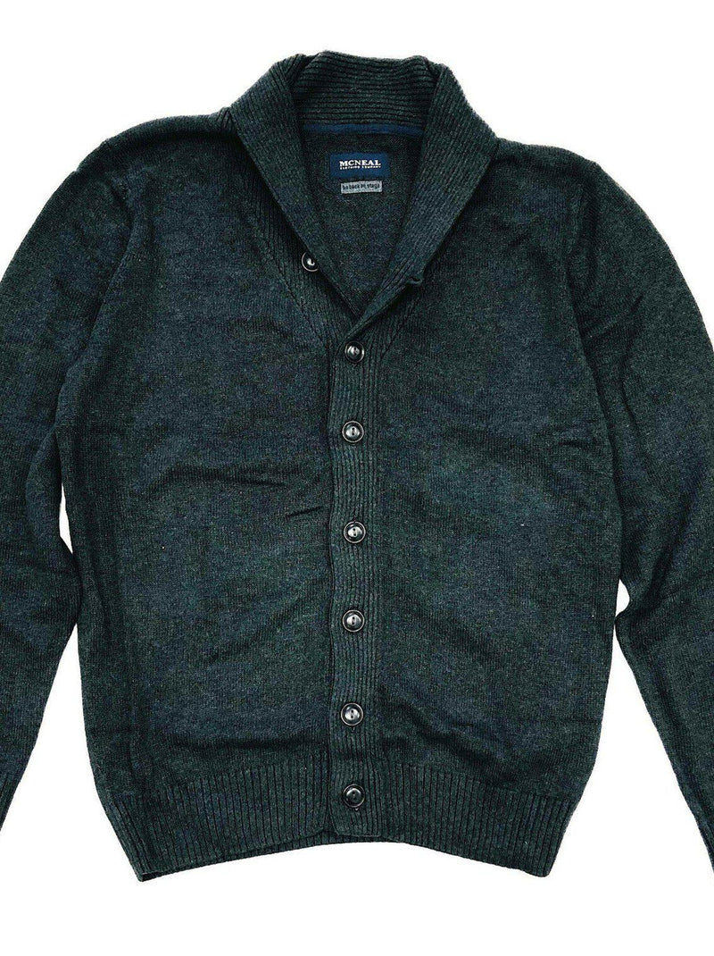 Ex McNeill Chunky Buttoned Cardigan Charcoal