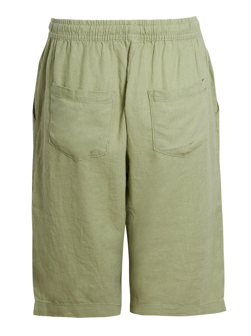 Ex Papaya Womens Linen Shorts Green