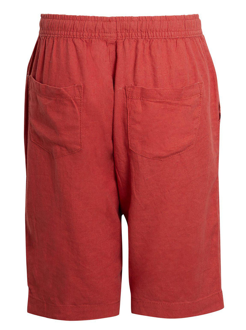 Ex Papaya Womens Linen Shorts Rust