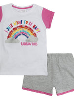 Girls Rainbow Cotton Pyjama Set