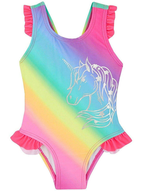 Girls Rainbow Unicorn Swimsuit