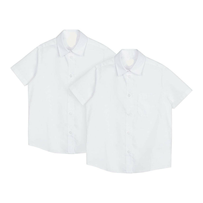 Girls White 2 Pack Regular Fit Dupont School Shirts