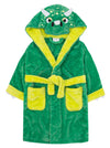 Kids Green Dinosaur Fleece Dressing Gown