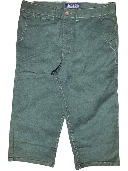 Mens 3/4 Length Cotton Twill Shorts Forest