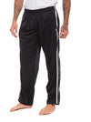 Mens Black Tracksuit Bottoms With 2 Stripes