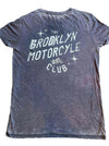 Mens Distressed Grey Motorcycle Club T Shirt
