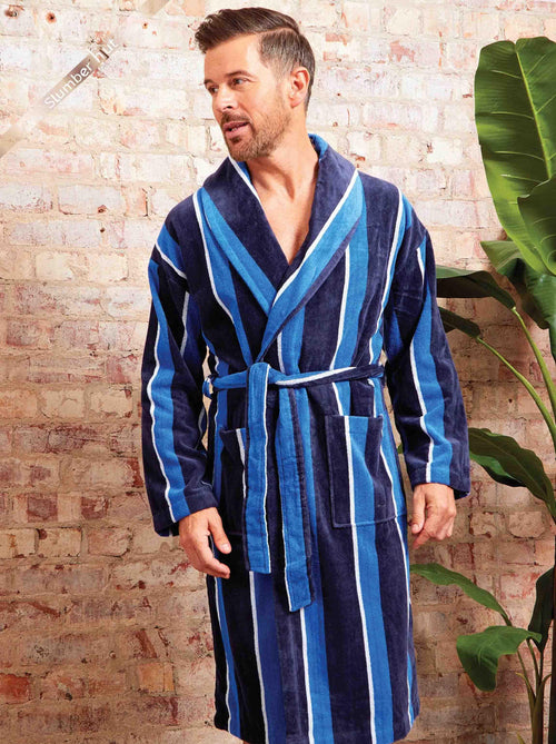 Men's Luxury Velour Towel Dressing Gown