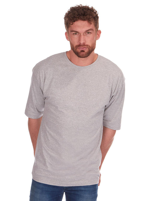 Mens Plain Plus Size T-Shirt Grey