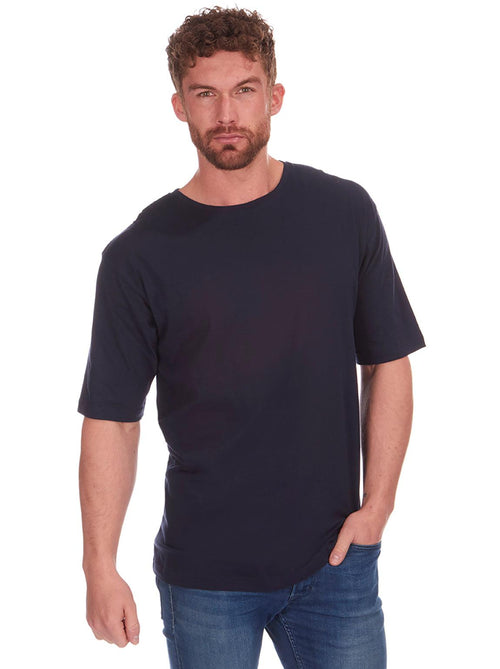 Mens Plain Plus Size T-Shirt Navy