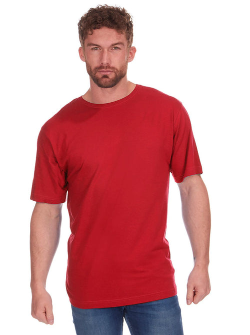 Mens Plain Plus Size T-Shirt Red