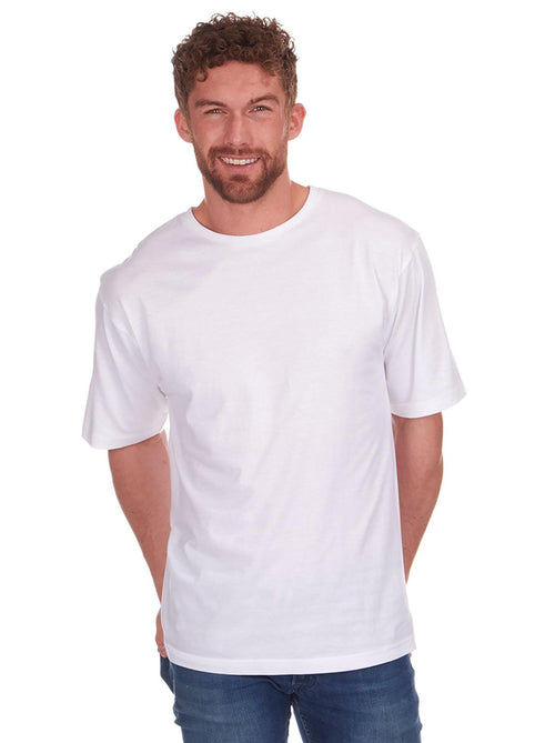 Mens Plain Plus Size T-Shirt White