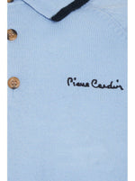 Pierre Cardin Long Sleeve Acrylic Polo Sky