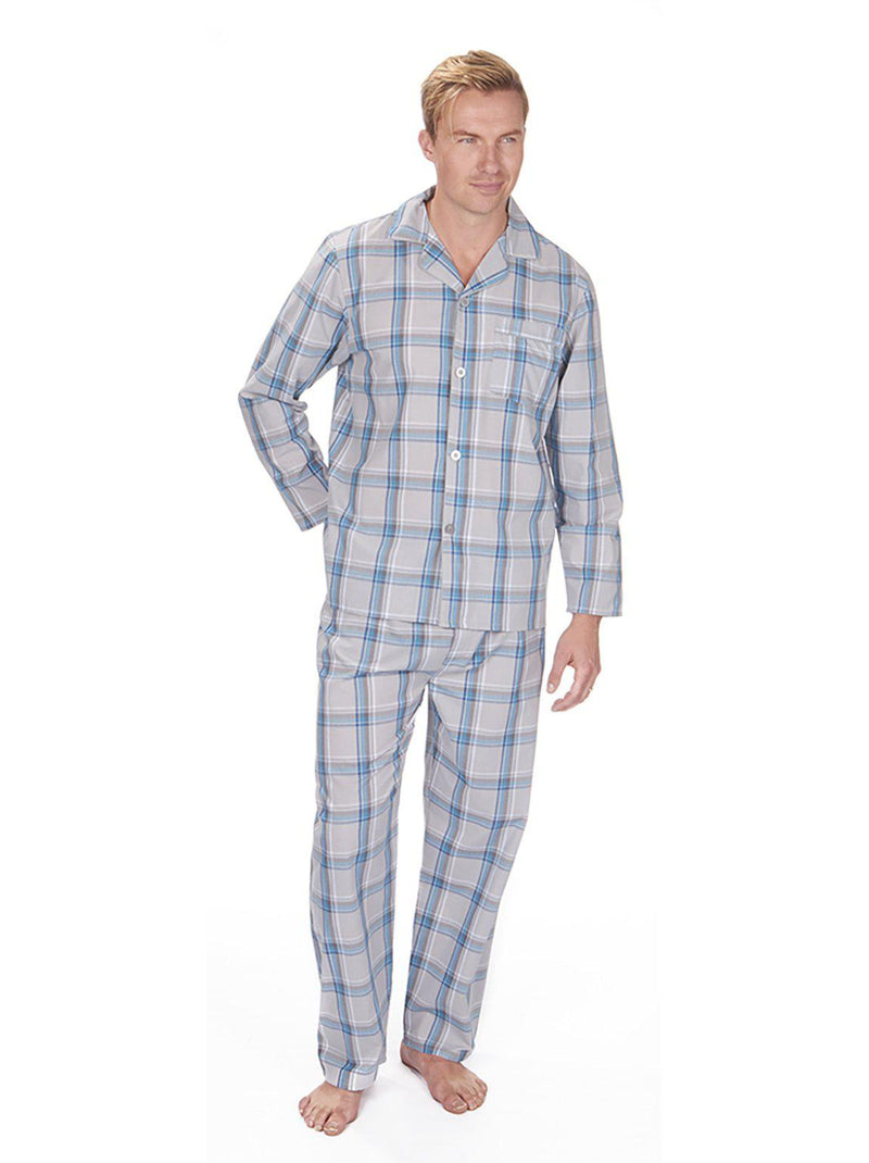 Plus Size Mens Patterned Poplin Pyjamas