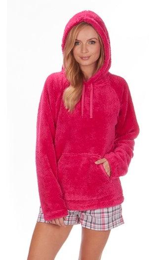 Pullover Hooded Fleece Snuggle Lounge Top