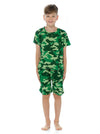 Slumber Hut Boys Camouflage Jersey Pyjamas Green