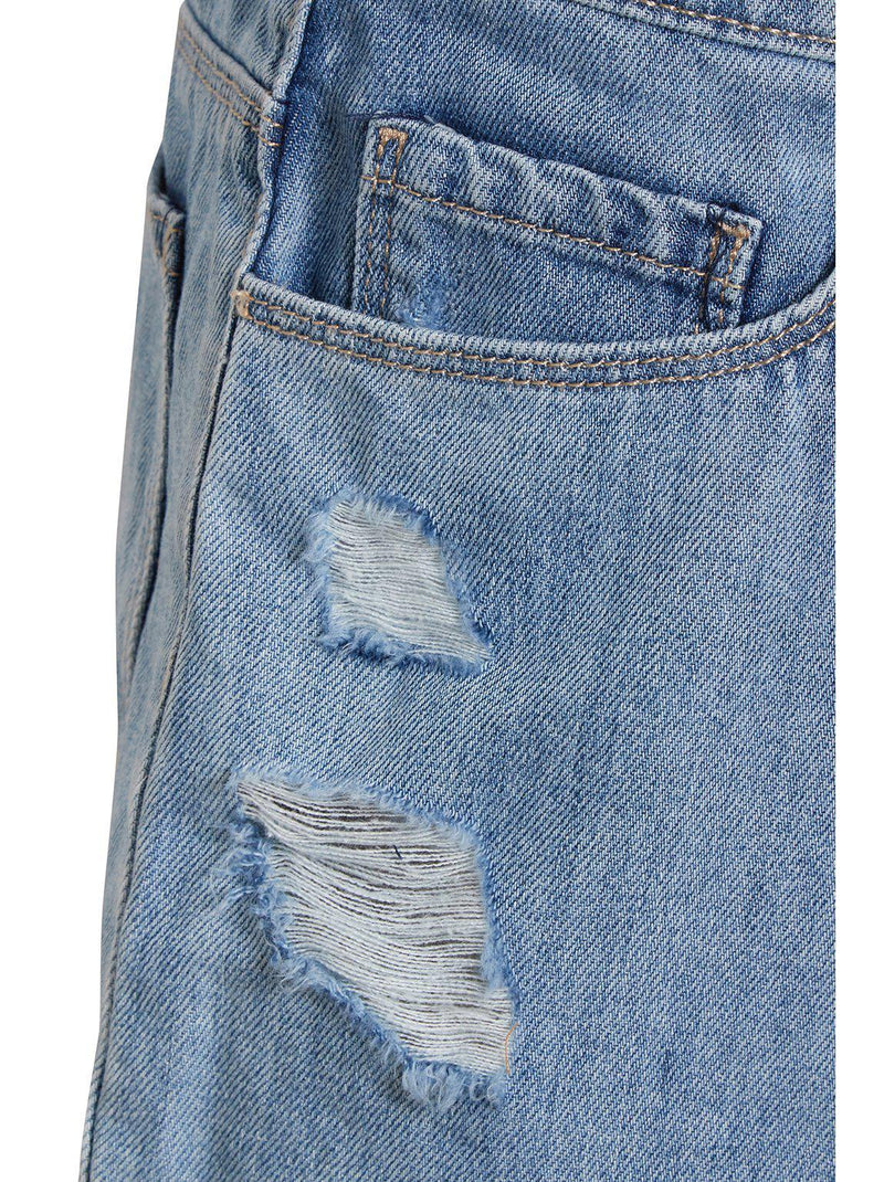Teenage Stonewash Cotton Denim Blue Shorts