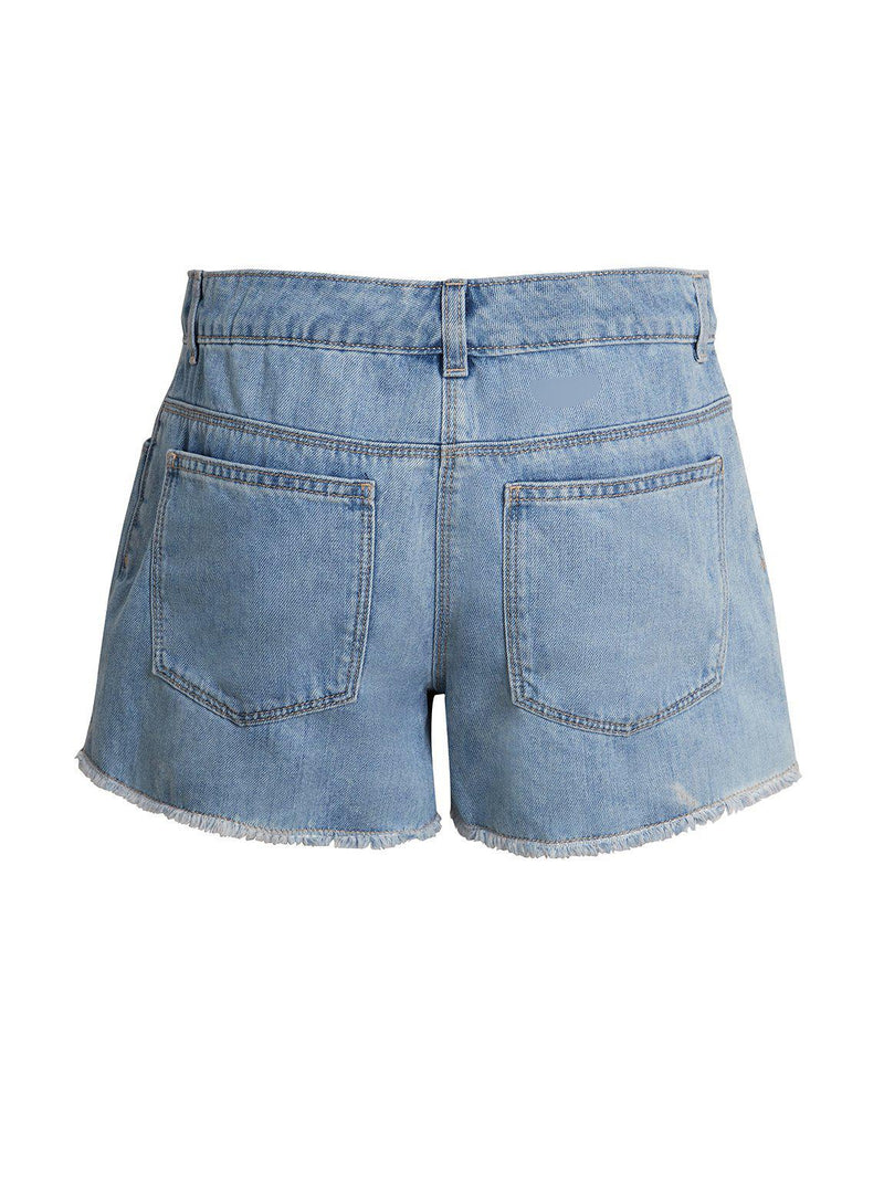 Teenage Stonewash Cotton Denim Blue Shorts