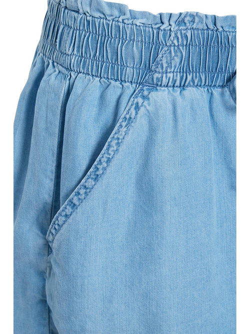 Tencel Lyocell Waist Shorts Pastel Blue