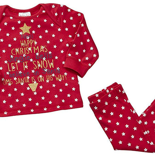 Toddlers Xmas Red Star Pyjama Set