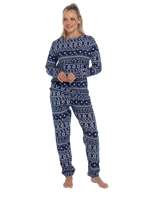 Womens Family Christmas Jersey Pyjamas