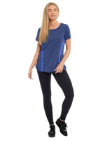 Womens Fitness Yoga T-Shirt Blue
