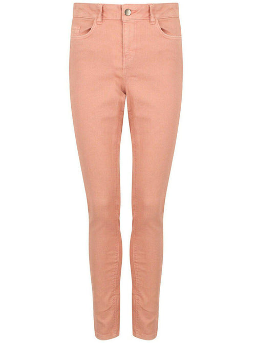 Womens Skinny Fit Pastel Jeans Salmon Pink
