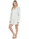 Womens Traditional Buttoned Light Nightshirt